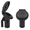 Attwood Deck Fill f\/Pressure Relief Systems - Angled Body  Scalloped Black Plastic Cap [99DFPVAB1S]