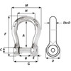 Wichard Self-Locking Allen Head Pin Bow Shackle - 10mm Diameter - 13\/32" [01345]