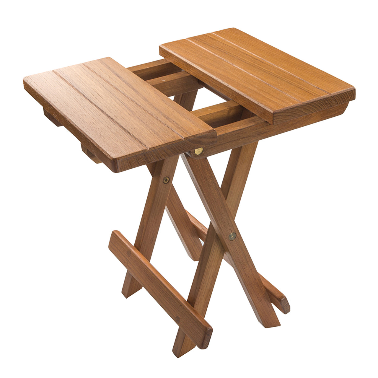 Whitecap Teak Grooved Top Fold-Away Table\/Stool [60034]