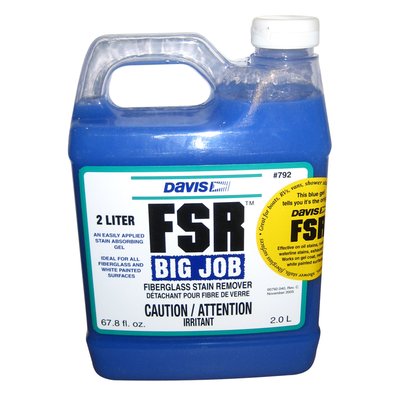 Davis FSR Big Job Fiberglass Stain Remover - 2-Liter [792]