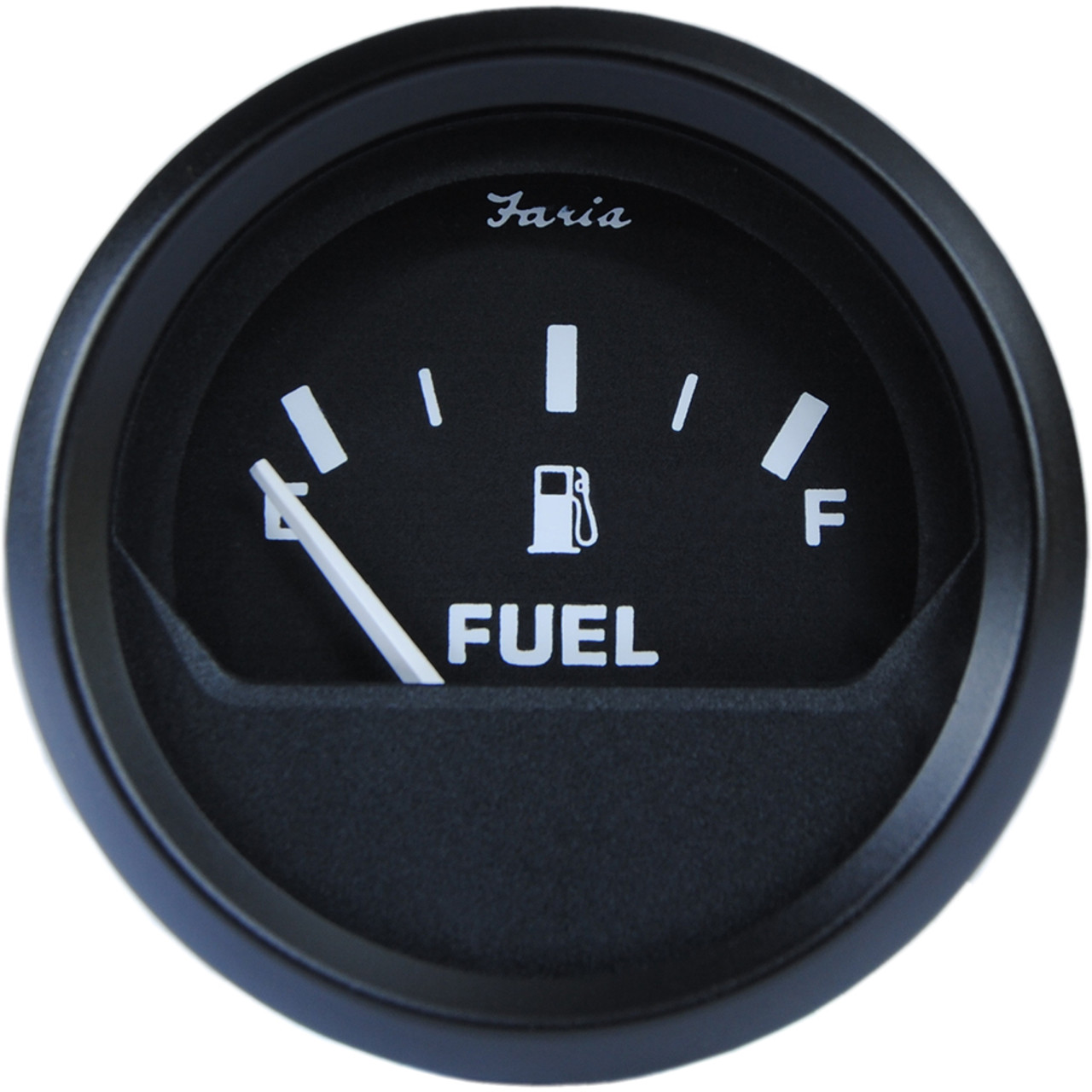 Faria Euro Black 2" Fuel Level Gauge - Metric [12802]