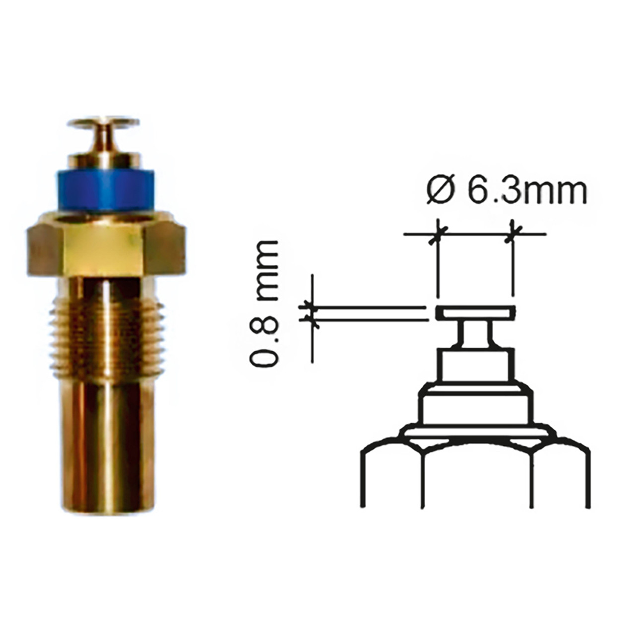 Veratron Coolant Temperature Sensor - 40C to 120C - 1\/8 - 27NPTF [323-801-005-001D]