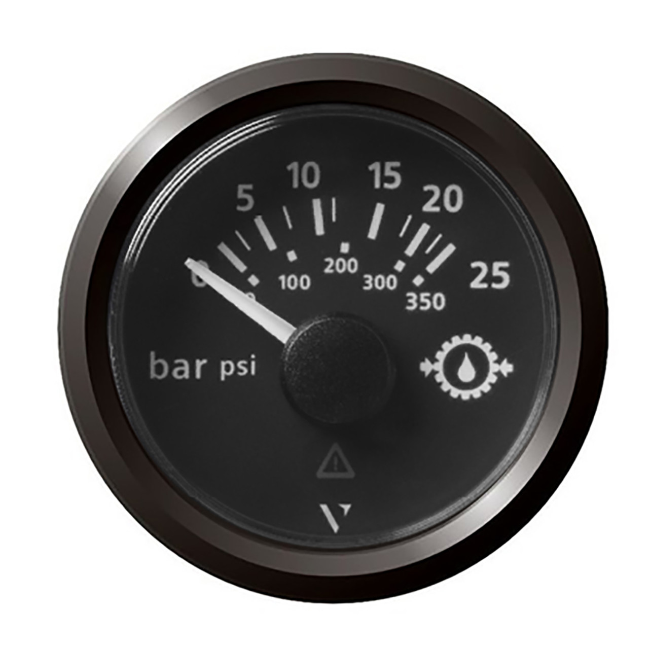 Veratron 52MM (2-1\/16") ViewLine Transmission Oil Pressure 25 Bar\/350 PSI - Black Dial  Triangular Bezel [A2C59514139]