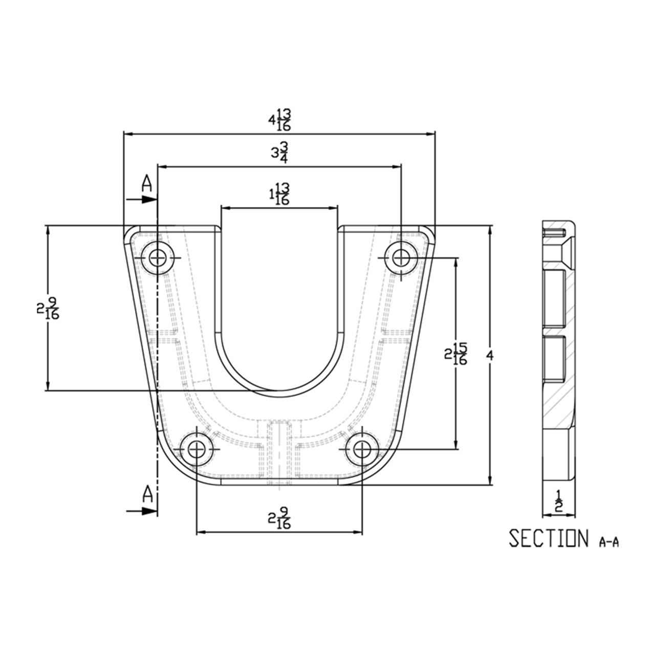 TACO Stainless Steel Mounting Bracket f\/Side Mount Table Pedestal [F16-0080]