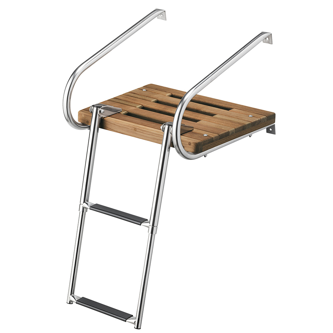 Whitecap Teak Swim Platform w\/2-Step Telescoping Ladder f\/Boats w\/Inboard\/Outboard Motors [68904]