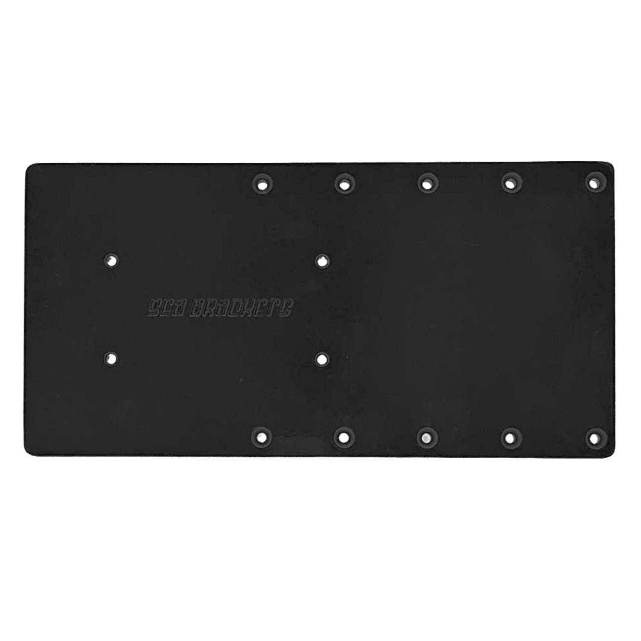 Sea Brackets 16" Straight Trolling Motor Plate f\/Garmin Kraken - Black [SEA2301-BLK]