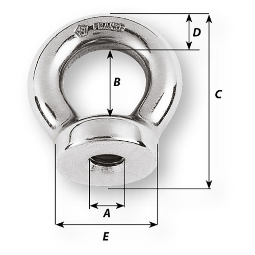 Wichard 6mm Eye Nut - 1\/2" Diameter [06333]