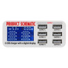 U US UK AU 5V 6A Output 3.5A Max High Speed 6-Ports USB