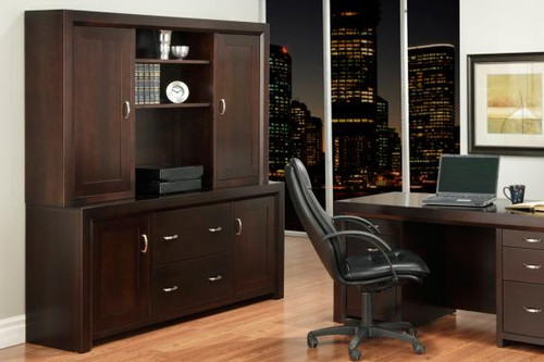 Contempo Credenza with Hutch Contempo Credenza with Hutch
