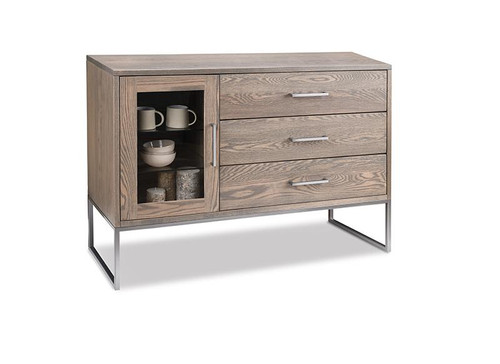 Electra 1 Glass Door/3 Drawer Sideboard Electra 1 Glass Door/3 Drawer Sideboard