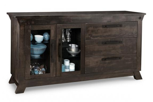 Algoma 2 Glass Door/3 Drawer Sideboard Algoma 2 Glass Door/3 Drawer Sideboard