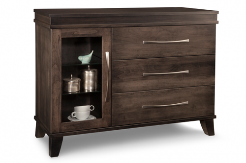 Verona 1 Glass Door/3 Drawer Sideboard