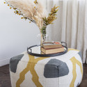 Barcelona Pouf - Mustard Multi