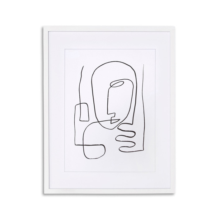 Homme Wall Decor - White Frame