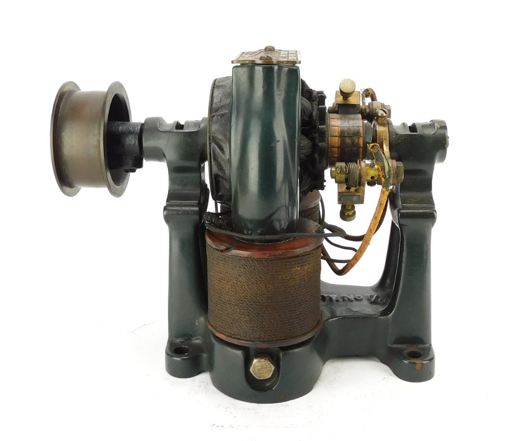 1890's Crocker Wheeler 1/6 HP Bipolar Motor With Switch Antique Fan