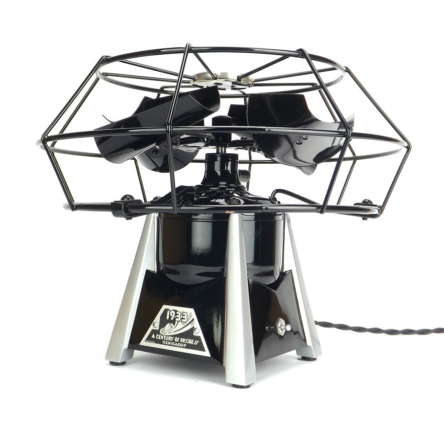1933 Worlds Fair GE Desk Fan Professionally Restored - Antique Fan