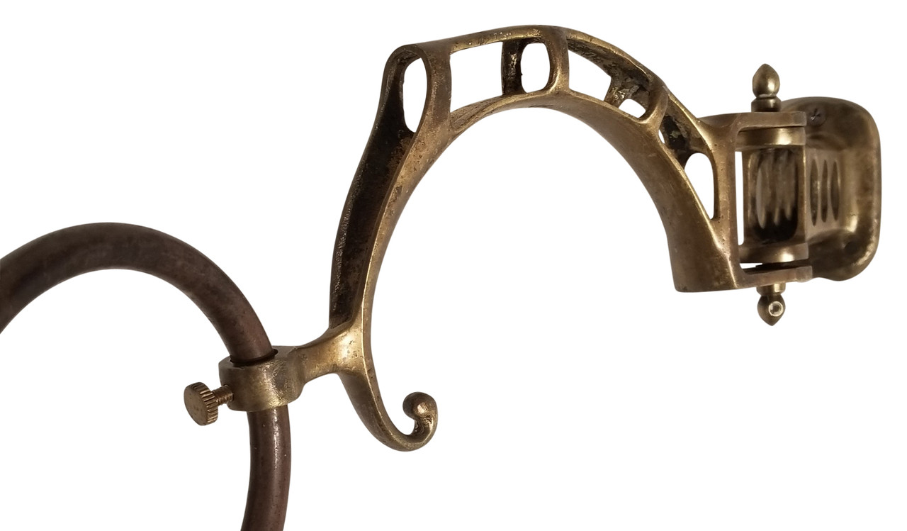 Early 1900's Faries Co. No. 15 Fully Adjustable Wall Lamp Brass