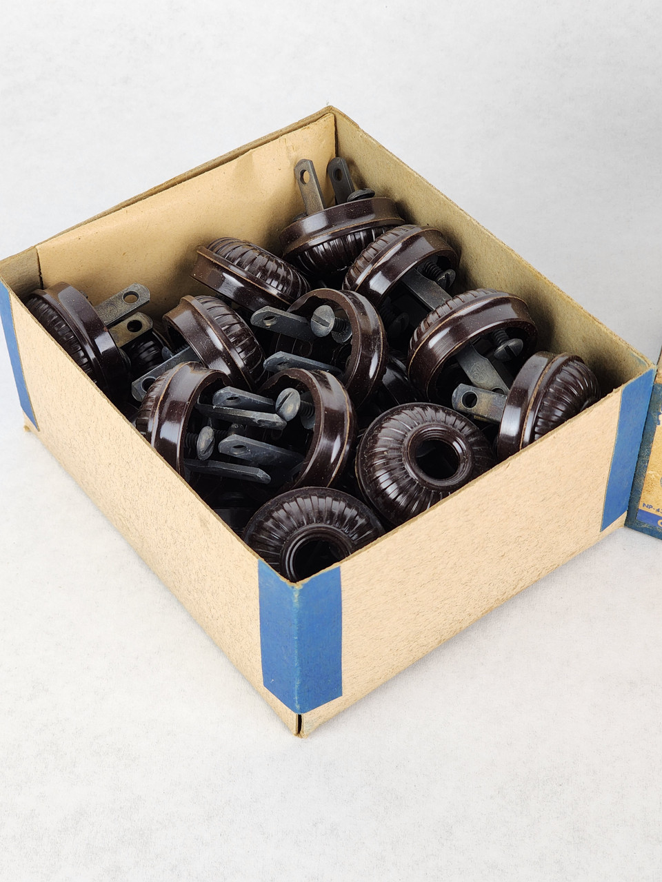 Vintage NOS New Old Stock GE Brown Textolite Bakelite Style Plug
