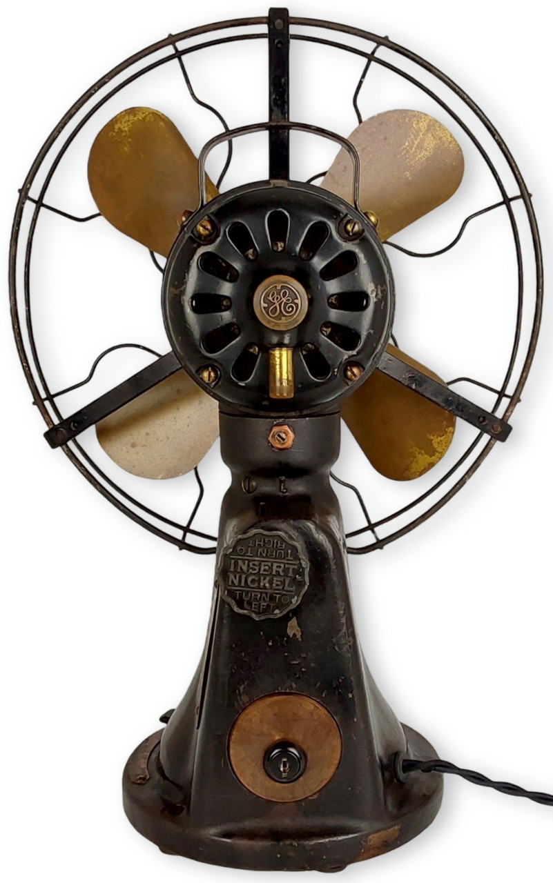 Circa 1920 GE Coin Operated Hotel Taxi Fan Original Finish