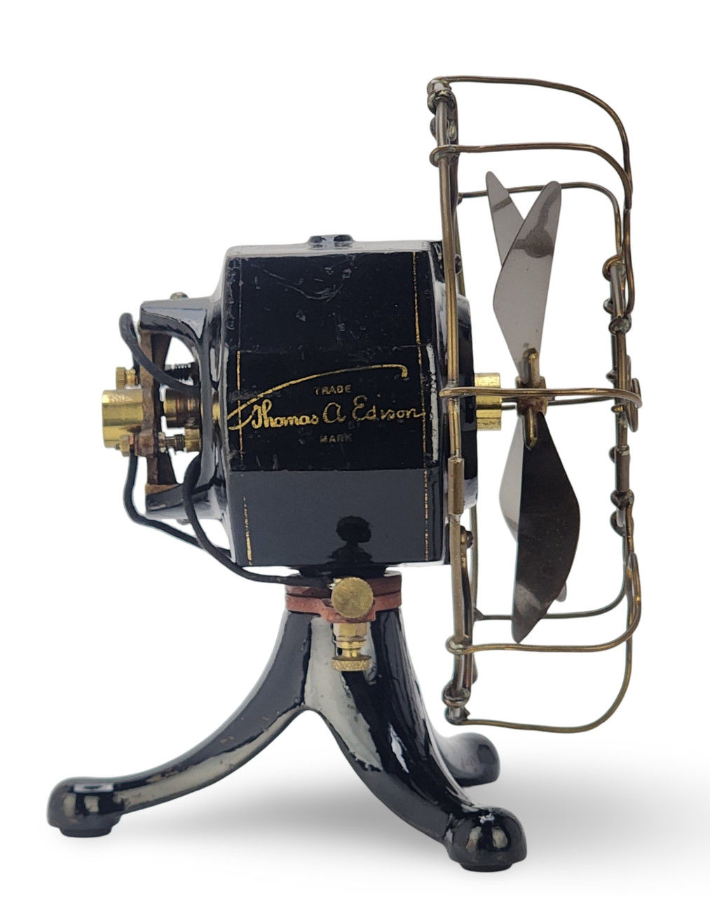 Circa 1890's Edison Iron-clad Battery Fan Beautiful Original
