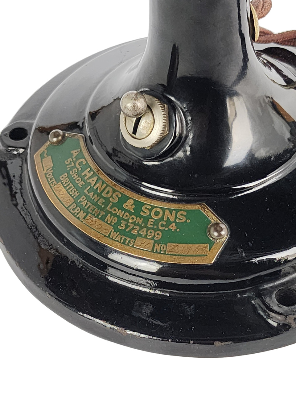 Dora-Fan　オーダー Circa 1930's Professionally Restored Verity Orbital Oscillating