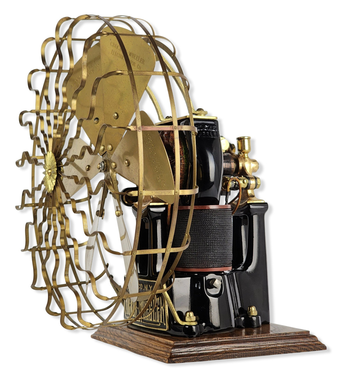 ピーラー ECONOME IROX FRANCE ウッドハンドル ヴィンテージ Restored Circa 1891 Crocker Wheeler 1/12 hp Bipolar Fan DC Ribbon