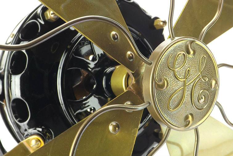 Restored 1904 General Electric GE Pancake Fan - Antique Fan Supply Co
