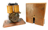 1887 C&C Electric Motor Co. Bipolar Utility 1E Wood Case Stencil Tag