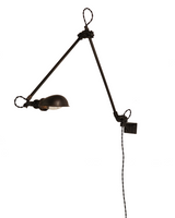 Circa 1900's Wall Mounted Articulating Arm Wall Lamp By O.C. White Rewired and Restored