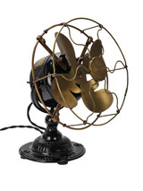 Circa 1910 8" Emerson  11644 Ornate Base Desk Fan