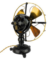 Restored Circa 1906 12" Diehl Ornate Base Desk Fan