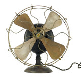 Original 12" 1899 GE Pancake Brass Fan RARE 125 Cycles