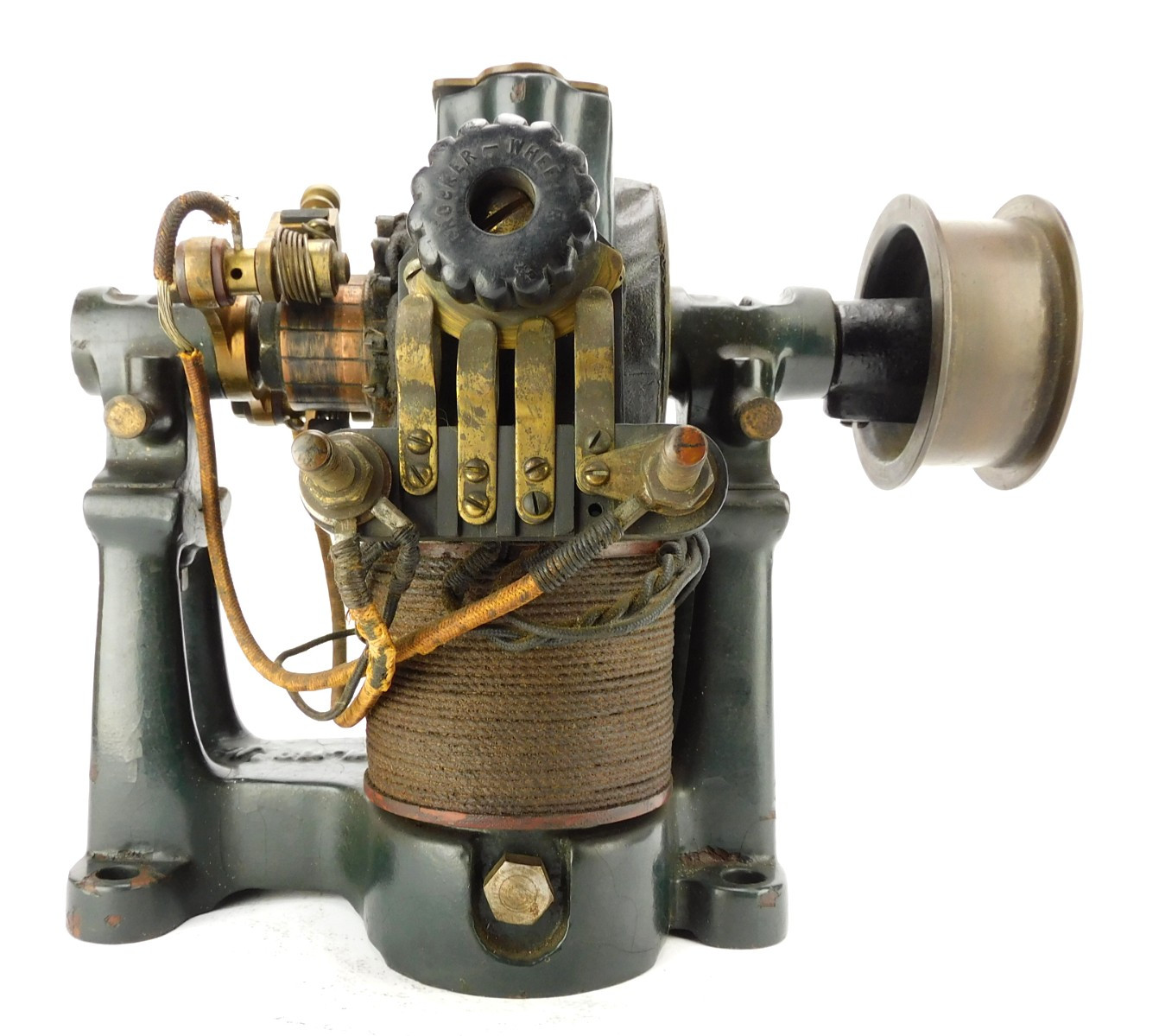 1890's Crocker Wheeler 1/6 HP Bipolar Motor With Switch Antique Fan