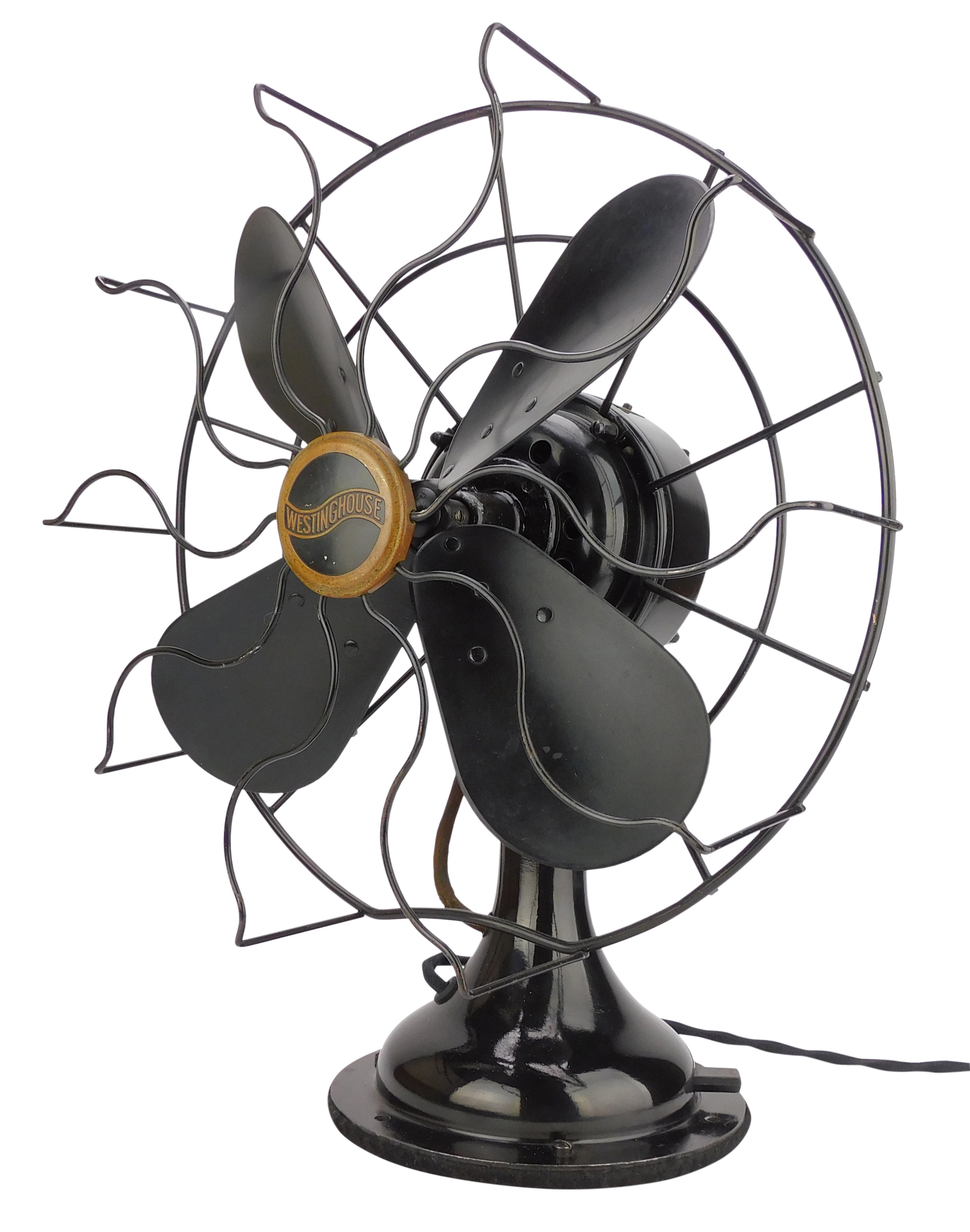Circa 1925 12" Westinghouse Style 516860A Oscillating Desk Fan Survivor