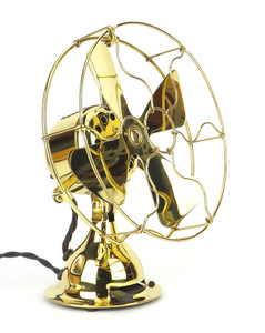 Beautiful 1911 Emerson Trojan 8" All Brass Fan Restored