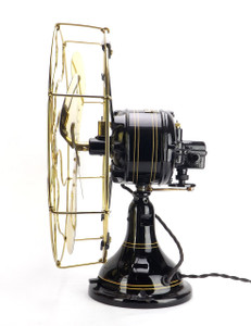 1913 Robbins & Myers "Gearback" 16" Oscillating Desk Fan Professionally Restored 1913 Robbins & Myers "Gearback" 16" Oscillating Desk Fan Professionally Restored