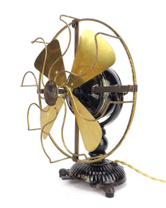 Rare 1906 Ornate/Tab Based 12" Diehl 110V DC Desk Fan Rare 1906 Ornate/Tab Based 12" Diehl 110V DC Desk Fan