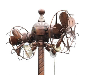 Westinghouse Column Gyro Fan Restored Brushed Copper