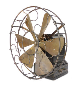 Circa 1890's 12" Victor Iron Clad Desk Fan Circa 1890's 12" Victor Iron Clad Desk Fan
