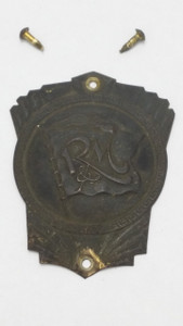 Original Robbins & Myers Peacock Modernistic Logo Tag