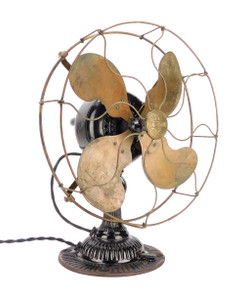 Circa 1910 All Original Emerson 12646 12" Lever Oscillator Desk Fan Circa 1910 All Original Emerson 12646 12" Lever Oscillator Desk Fan