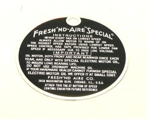 Limited Production Fresh' Nd Aire "Special" Hang Tag