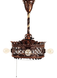 Circa 1929 Lace Side Art Deco Edwin Guth Chandelier Fan Circa 1929 Lace Side Art Deco Edwin Guth Chandelier Fan