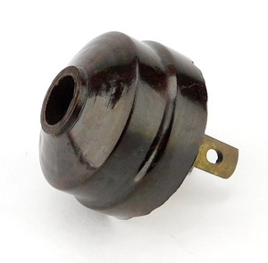 Vintage Unmarked Modernist Bakelite Attachment Electric Plug Brown