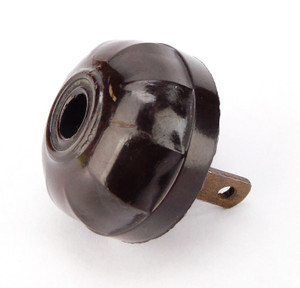 Vintage Decagon Brown Bakelite Smooth Collar Attachment Plug Vintage Decagon Brown Bakelite Smooth Collar Attachment Plug