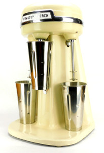 Circa 1950's Hamilton Beach Model 40 DM 3 Head Milkshake Maker Ivory Circa 1950's Hamilton Beach Model 40 DM 3 Head Milkshake Maker Ivory