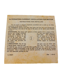 GE 3 Star Bottom Cover Instructions Label GE 3 Star Bottom Cover Instructions Label