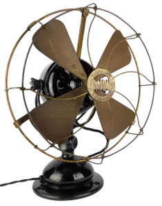 Circa 1909 12" Adams Bagnall Jandus Wire Mount Desk Fan Circa 1909 12" Adams Bagnall Jandus Wire Mount Desk Fan