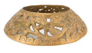 Circa 1900 Limited Production Dayton Oak Leaf Recast in Yellow Brass Top Cover Circa 1900 Limited Production Dayton Oak Leaf Recast in Yellow Brass Top Cover