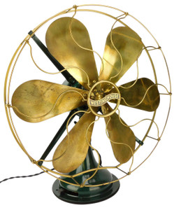 Circa 1912 Westinghouse 16" 6 Blade Stationary Desk Fan Restored Circa 1912 Westinghouse 16" 6 Blade Stationary Desk Fan Restored